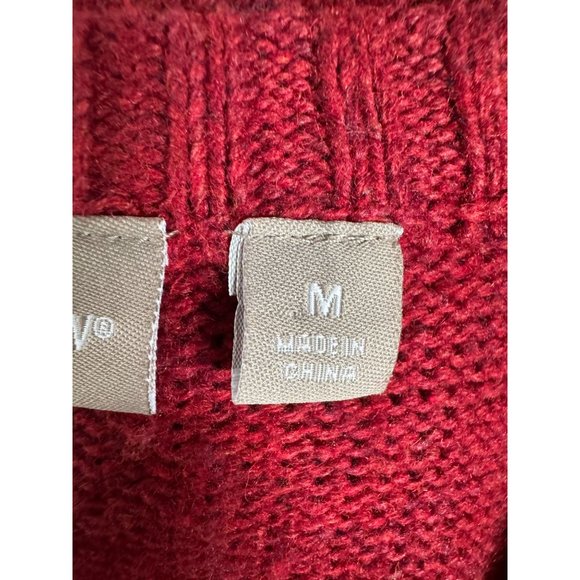 Croft and Barrow Snowman Ugly Christmas Sweater Medium Red Snowman Acrylic Blend - Picture 7 of 16